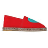 Espadrilles Heart turquoise and red