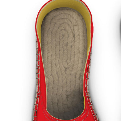 Espadrilles Herz türkis und rot