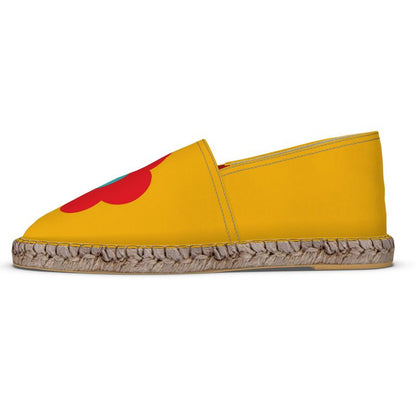 Espadrilles Blume rot und gelb