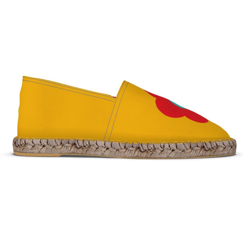 Espadrilles Flower red and yellow