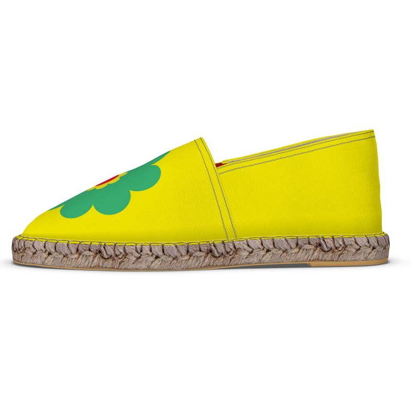 Espadrilles Flower green and yellow