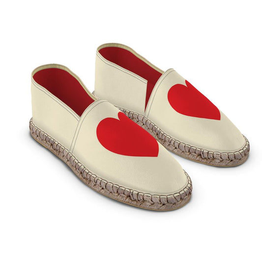 Espadrilles Heart red and ivory