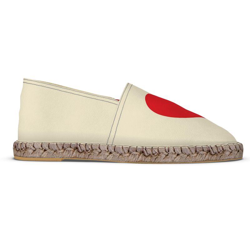 Espadrilles Heart red and ivory