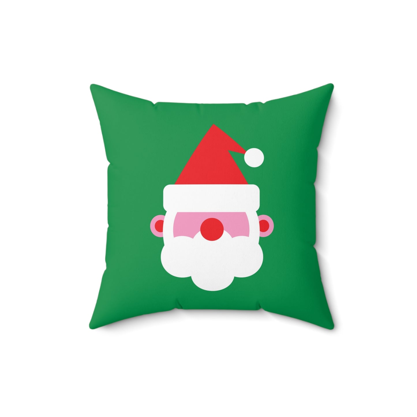 Faux Suede Square Pillow Christmas Santa flat