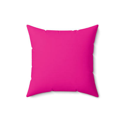 Faux Suede Square Pillow Jacks green - fushia