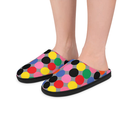 Women's Indoor Slippers - Collorful Dots