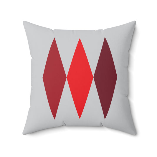 Faux Suede Square Pillow Christmas Diamonds