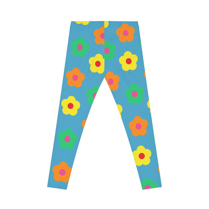 Damen Casual Leggings (AOP) Blumen Bunt