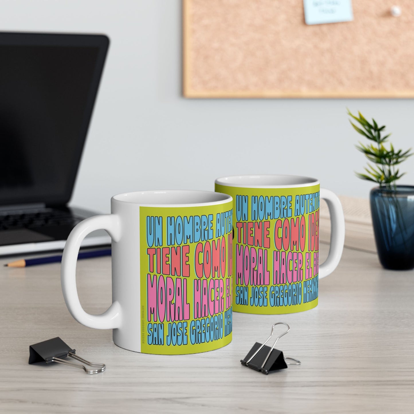Ceramic Mug, (11oz, 15oz) San José Gregorio Hernández Poster - Winner in United Design Messages to Humanity