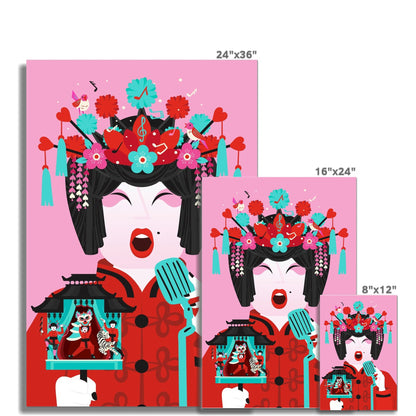 Giclée Fine Art Print - Beijing Opera Art  -The Singer