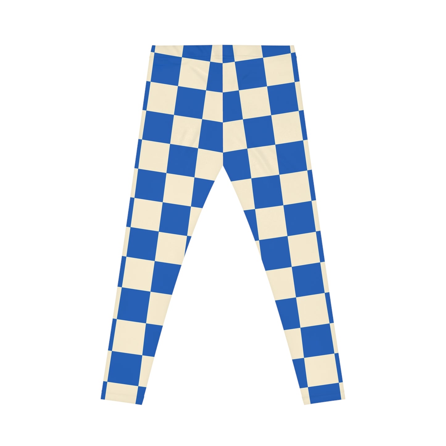 Women's Casual Leggings (AOP) Checkered blue