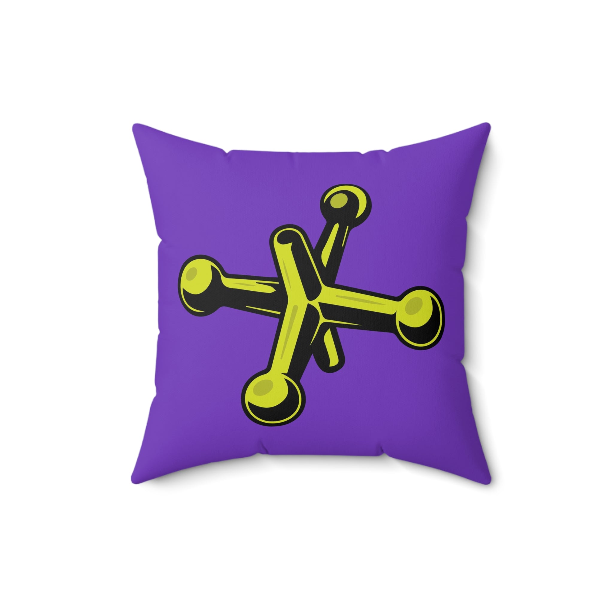 Faux Suede Square Pillow Jacks pistachio - purple