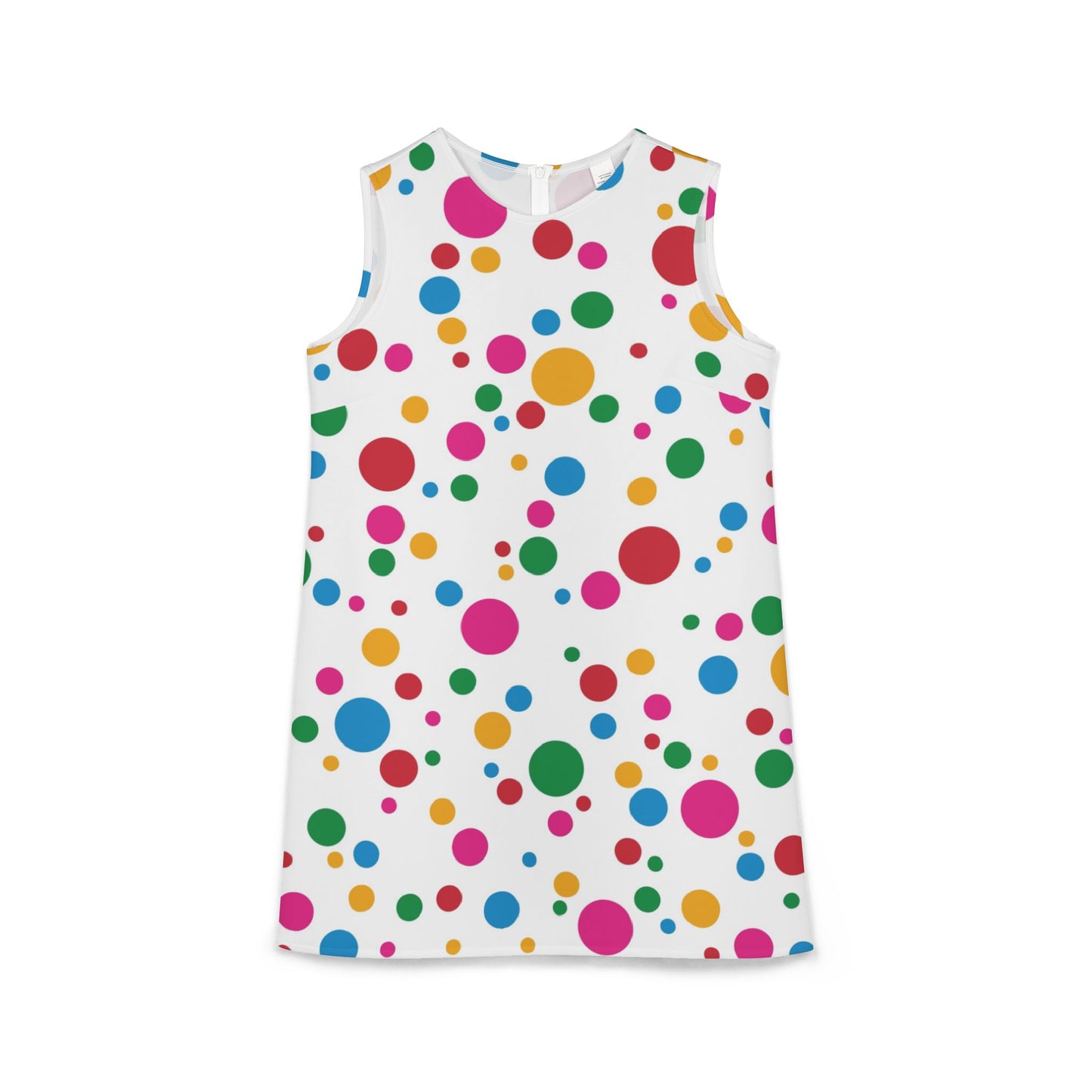 A-line Sleeveless Dress (AOP) Dots colorfull