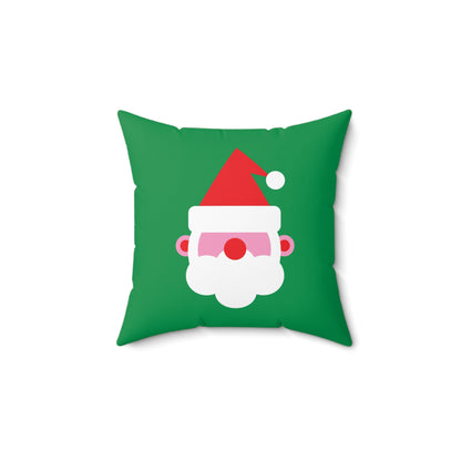 Faux Suede Square Pillow Christmas Santa flat