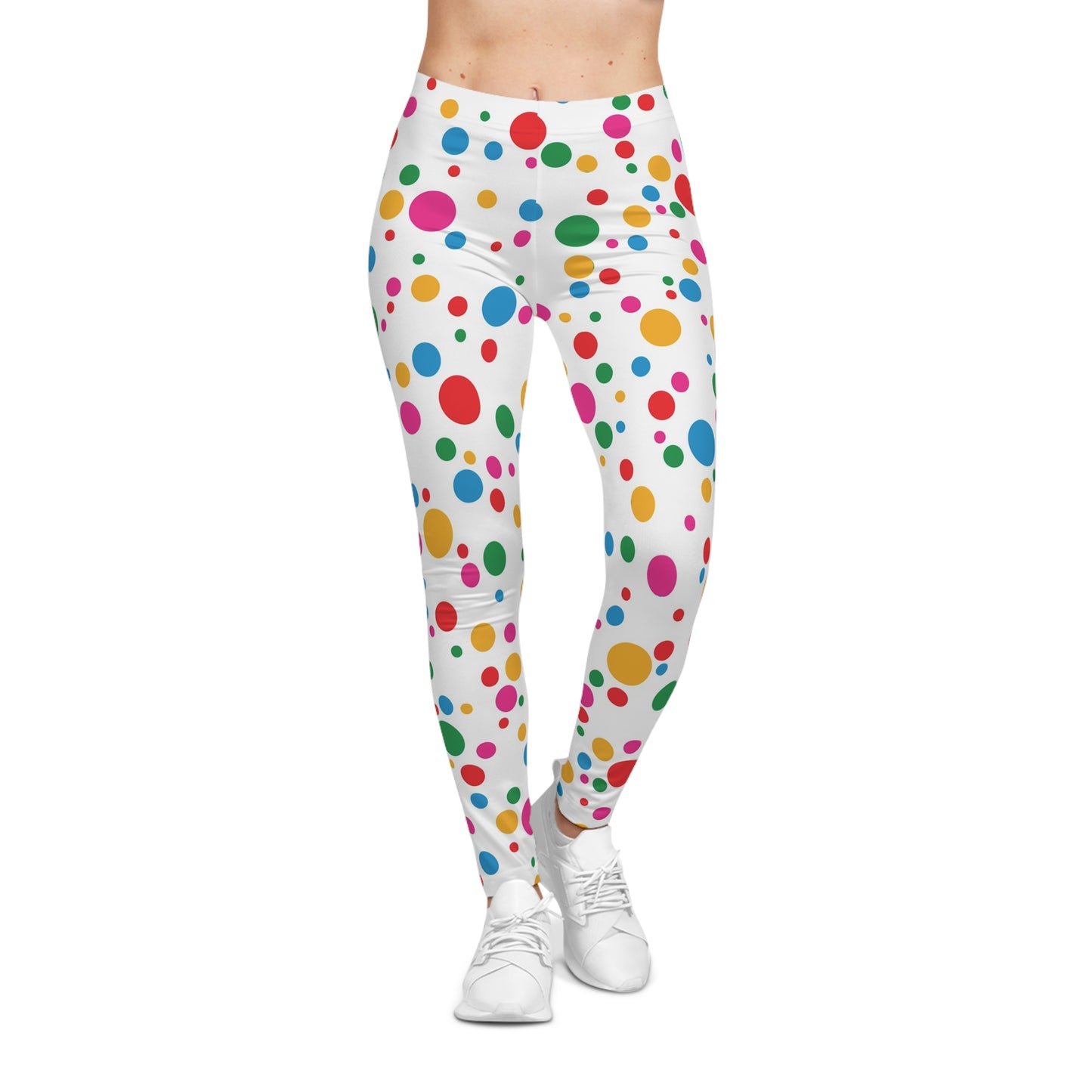 Women's Casual Leggings (AOP) Dots Colorfull