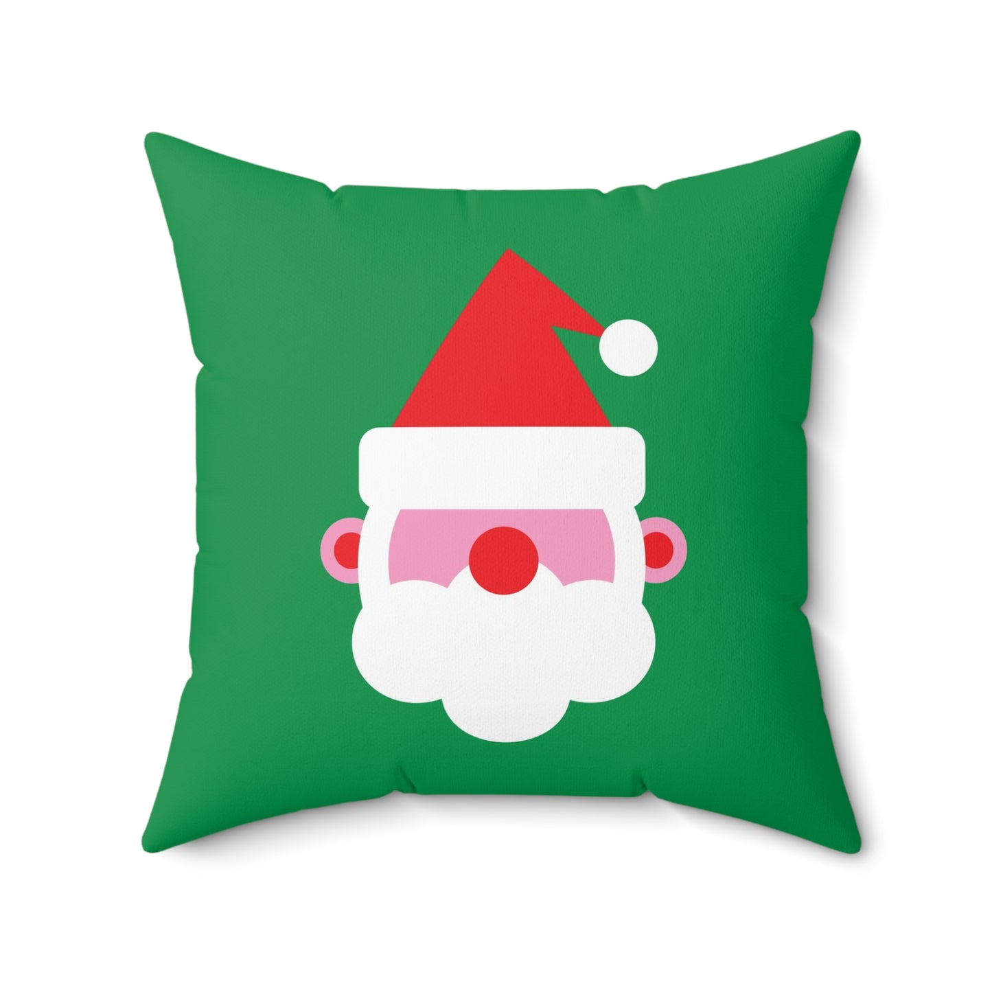 Faux Suede Square Pillow Christmas Santa flat