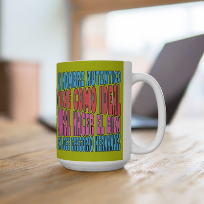 Ceramic Mug, (11oz, 15oz) San José Gregorio Hernández Poster - Winner in United Design Messages to Humanity