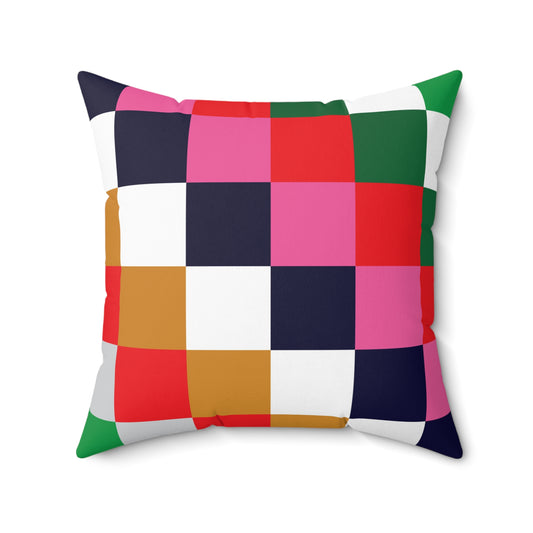 Faux Suede Square Pillow Christmas Squares