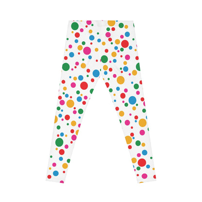 Women's Casual Leggings (AOP) Dots Colorfull