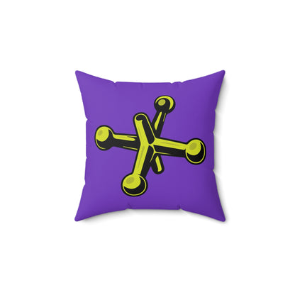 Faux Suede Square Pillow Jacks pistachio - purple