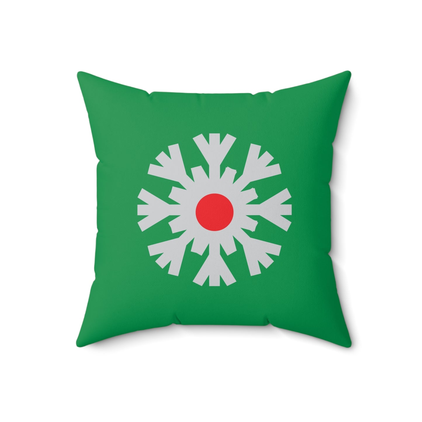 Copy of Faux Suede Square Pillow Christmas Snowflake flat