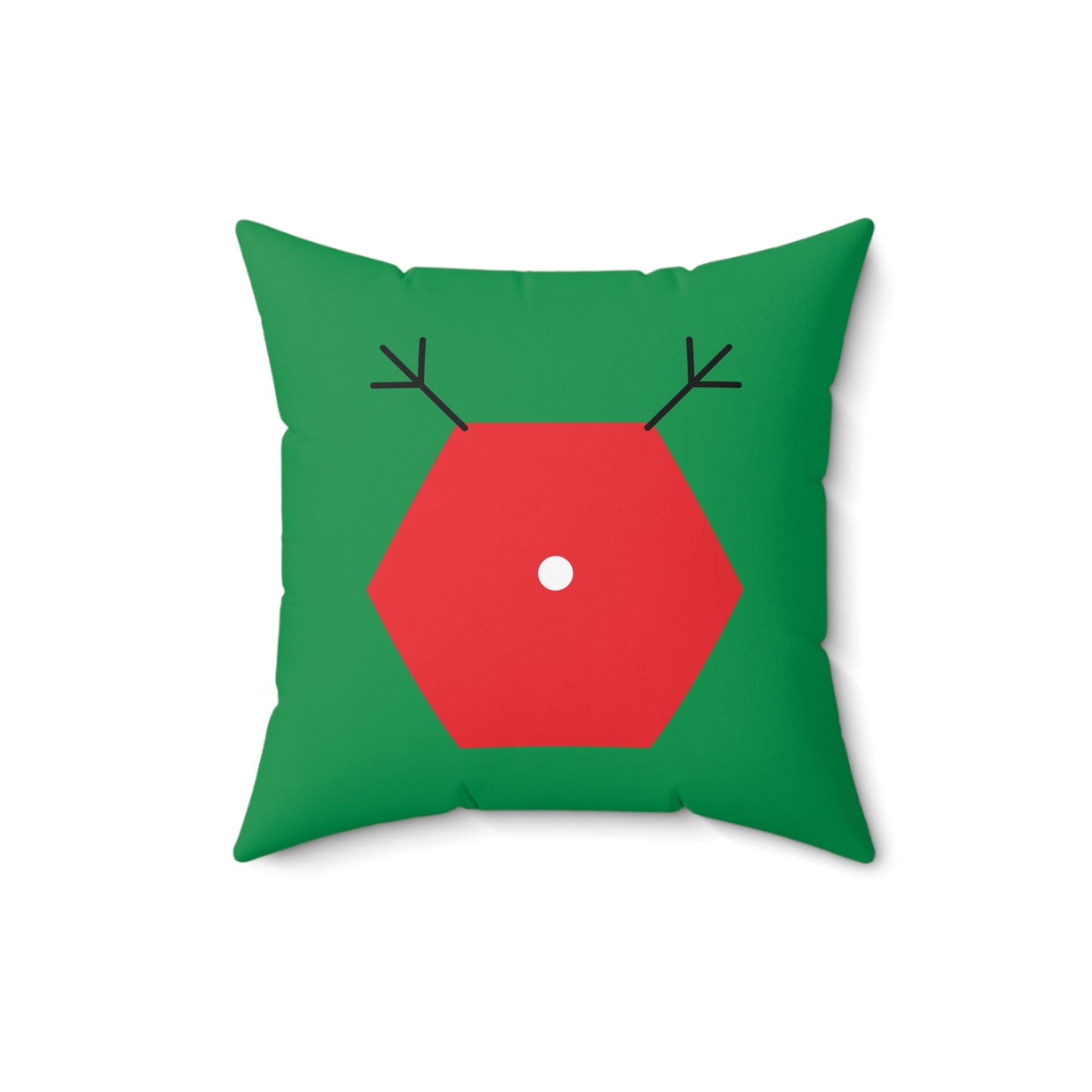 Faux Suede Square Pillow Christmas Reno flat