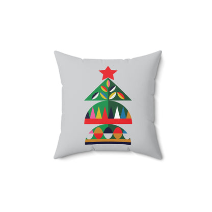 Faux Suede Square Pillow Christmas Pine Tree