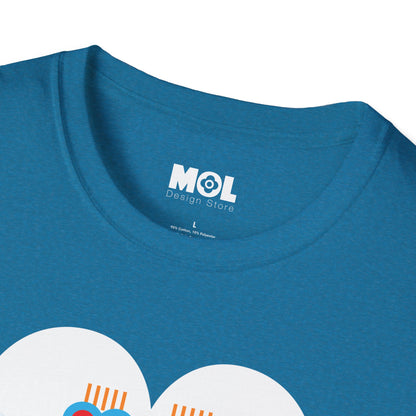 Unisex Softstyle T-Shirt „Frieden &amp; Liebe für die Welt“