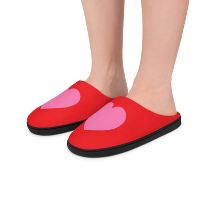 Women's Indoor Slippers - Hearts