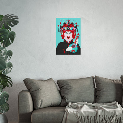 Giclée Fine Art Print  - Beijing Opera Art - The Mandolin Player