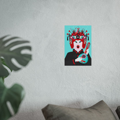 Giclée Fine Art Print  - Beijing Opera Art - The Mandolin Player