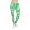 Women's Casual Leggings (AOP) Checkered green