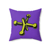 Faux Suede Square Pillow Jacks pistachio - purple