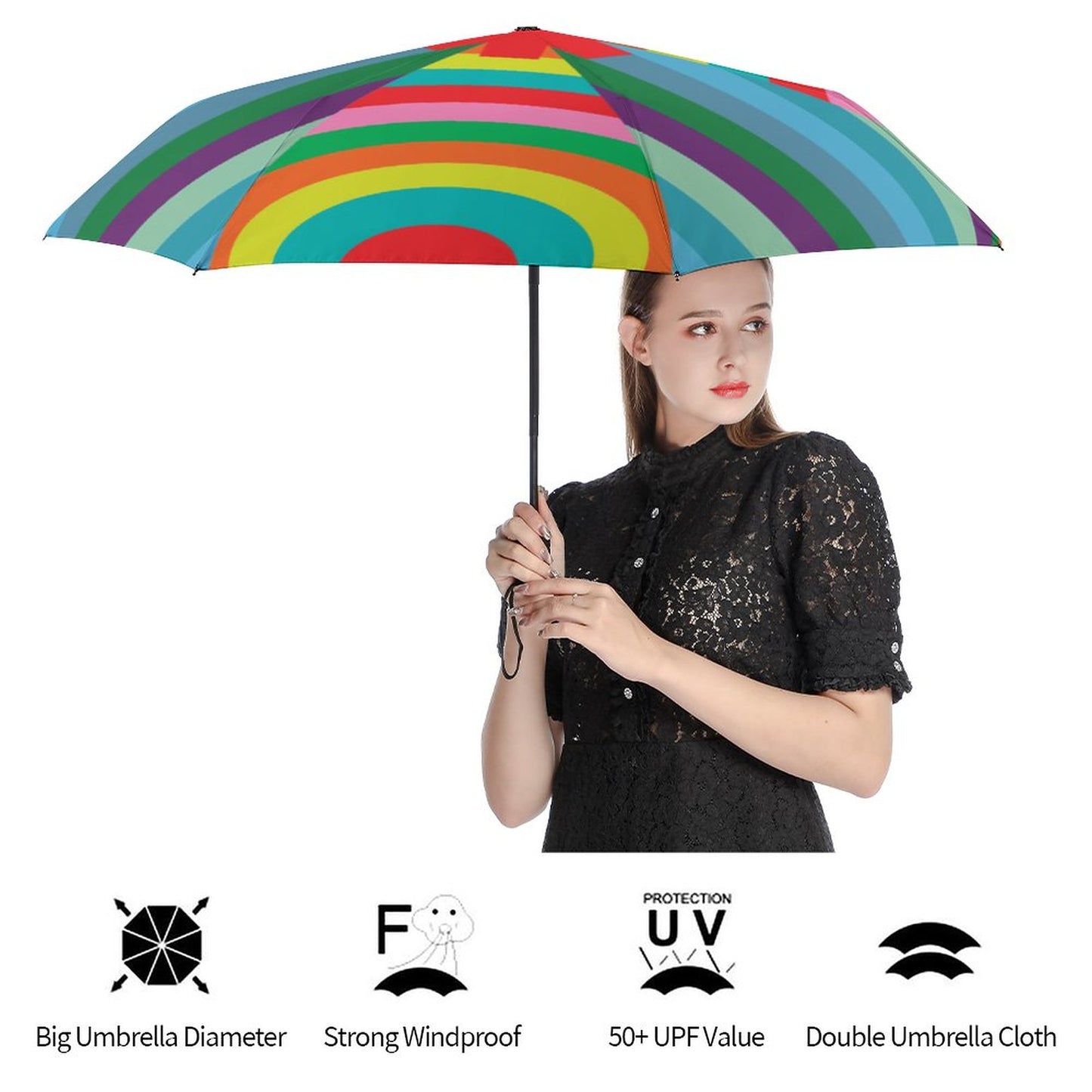 Lightweight 3-fold Umbrella geometric shapes