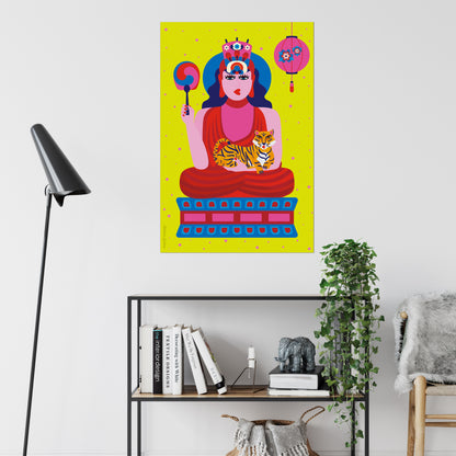 Giclée Fine Art Print - Anyeong Korea - Estatua de Buda, Gruta Seokguram