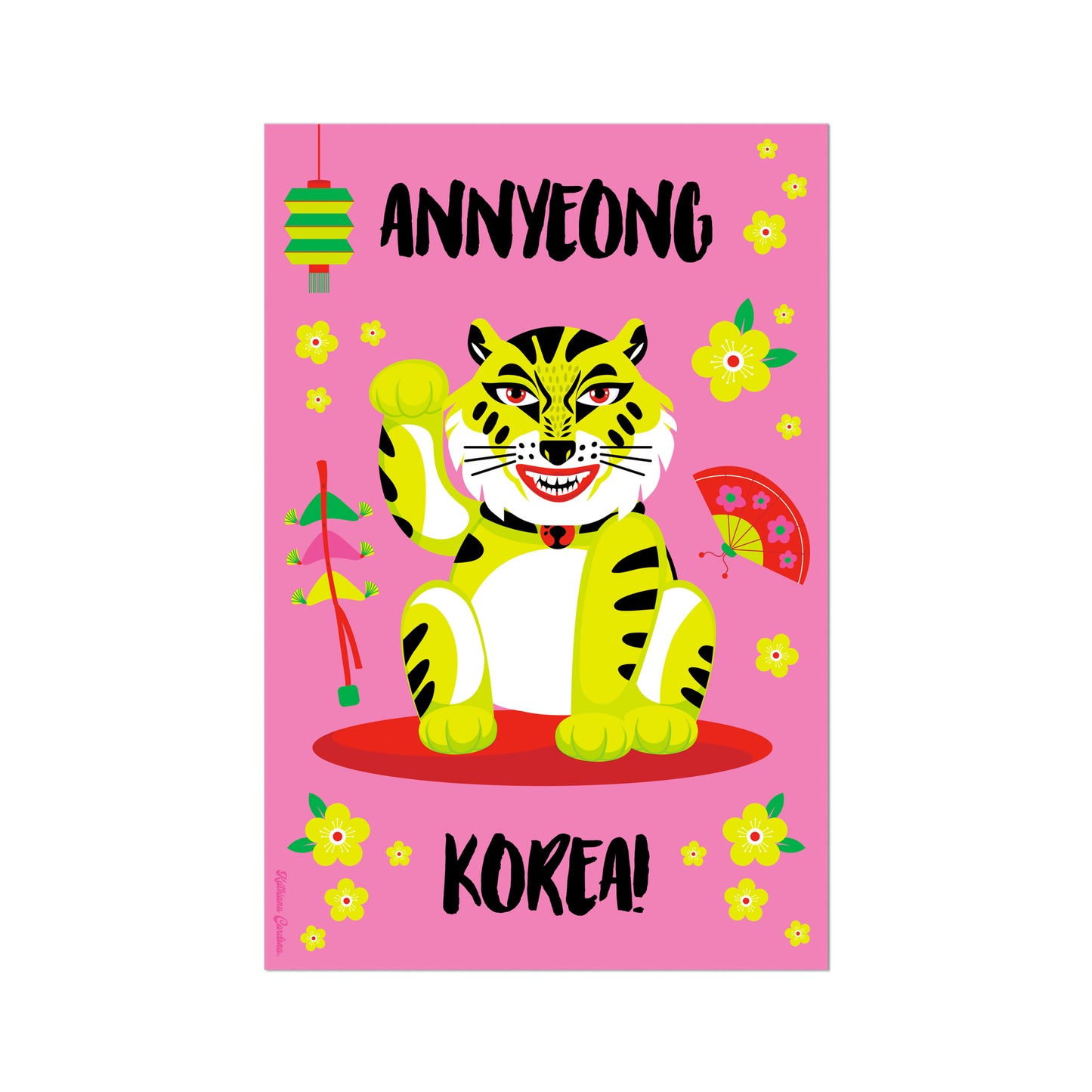 Giclée-Kunstdruck – Anyeong Korea Lucky Tiger