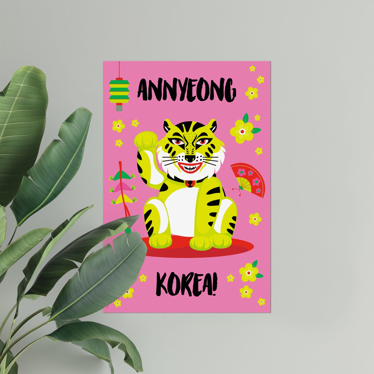 Giclée-Kunstdruck – Anyeong Korea Lucky Tiger