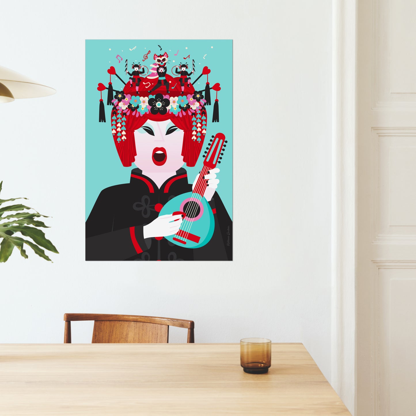 Giclée Fine Art Print - Beijing Opera Art  -The Mandoline Player