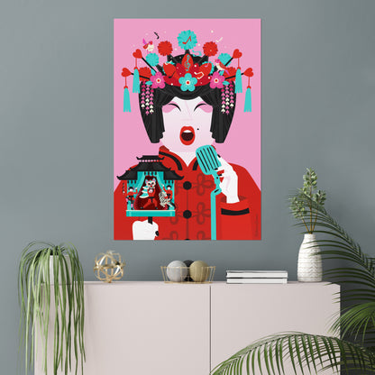 Giclée Fine Art Print - Beijing Opera Art  -The Singer