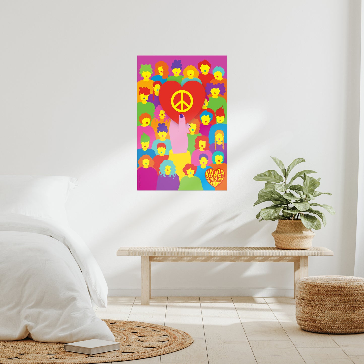 Giclée Fine Art Print -  Live with Peace & Love