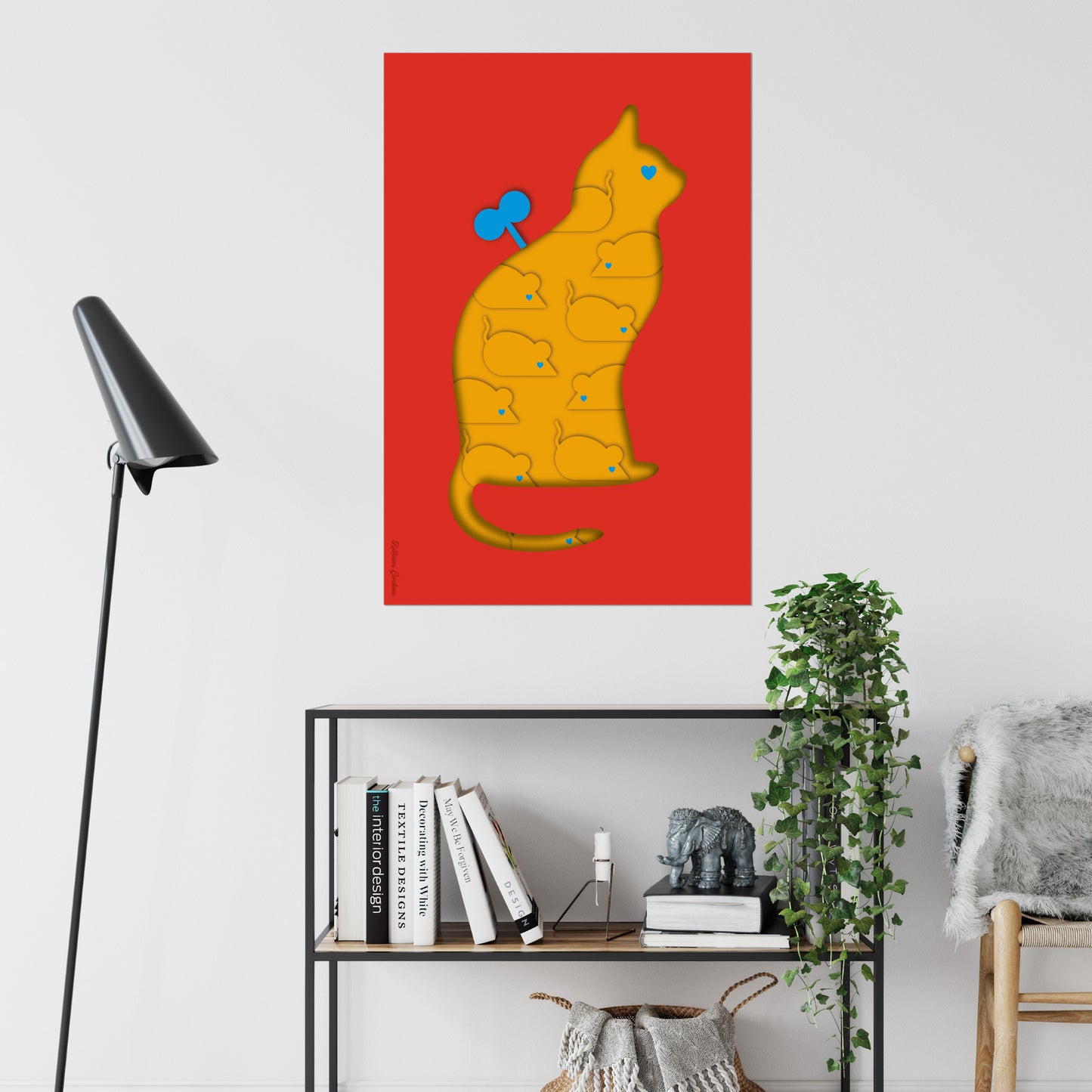 Giclée Fine Art Print - Coexistence red and orange