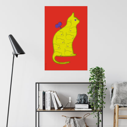 Giclée Fine Art Print - Coexistence red yellow