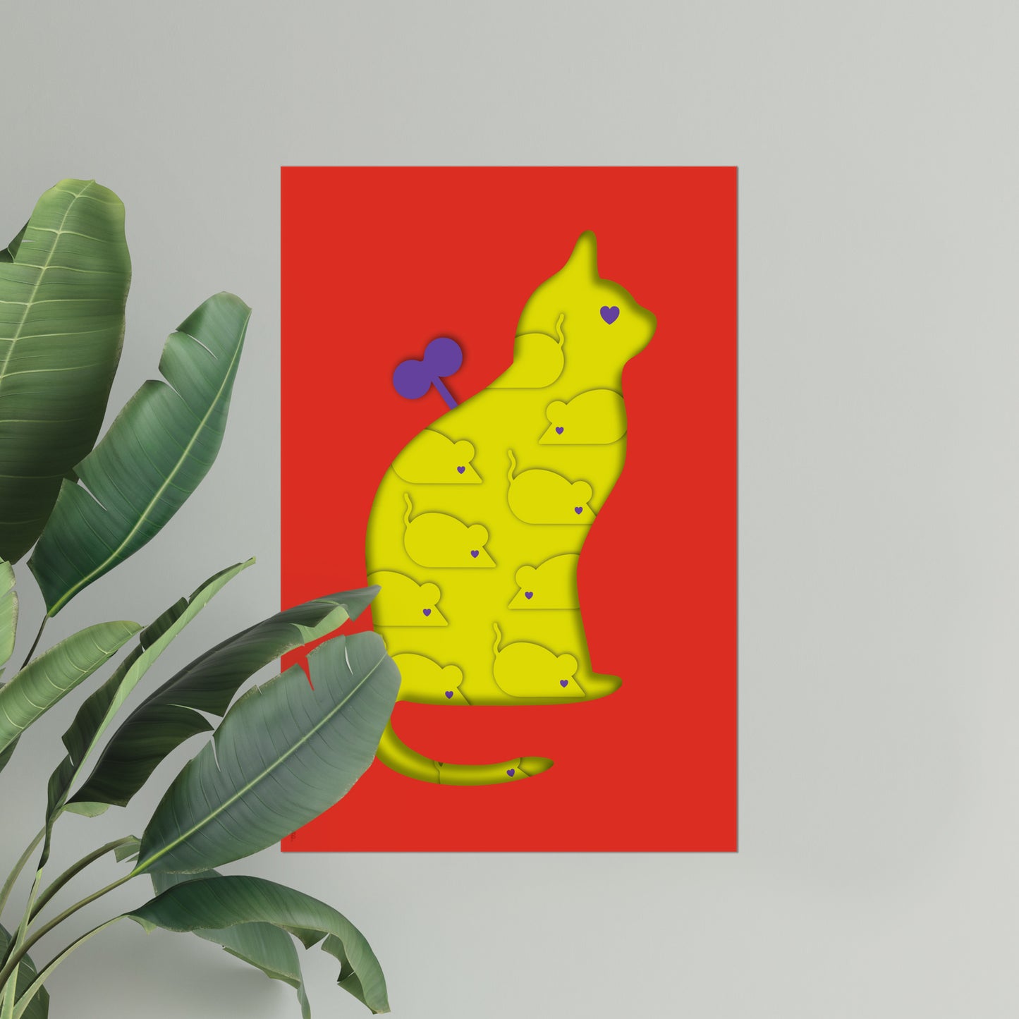 Giclée Fine Art Print - Coexistence red yellow