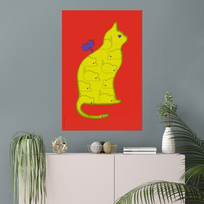 Giclée Fine Art Print - Coexistence red yellow