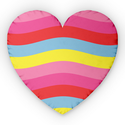 Custom Shaped Pillows - Stripe Heart