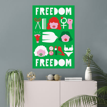 Giclée Fine Art Print - Freiheit für iranische Frauen 