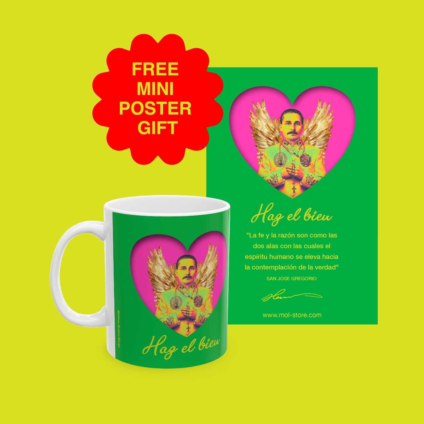 Ceramic Mug, (11oz, 15oz) San José Gregorio Hernández Pop 1