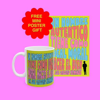 Ceramic Mug, (11oz, 15oz) San José Gregorio Hernández Poster - Winner in United Design Messages to Humanity