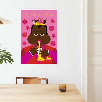 Impresión Giclée Fine Art - Louis Armstrong... Shatmo, La Vie en Rose