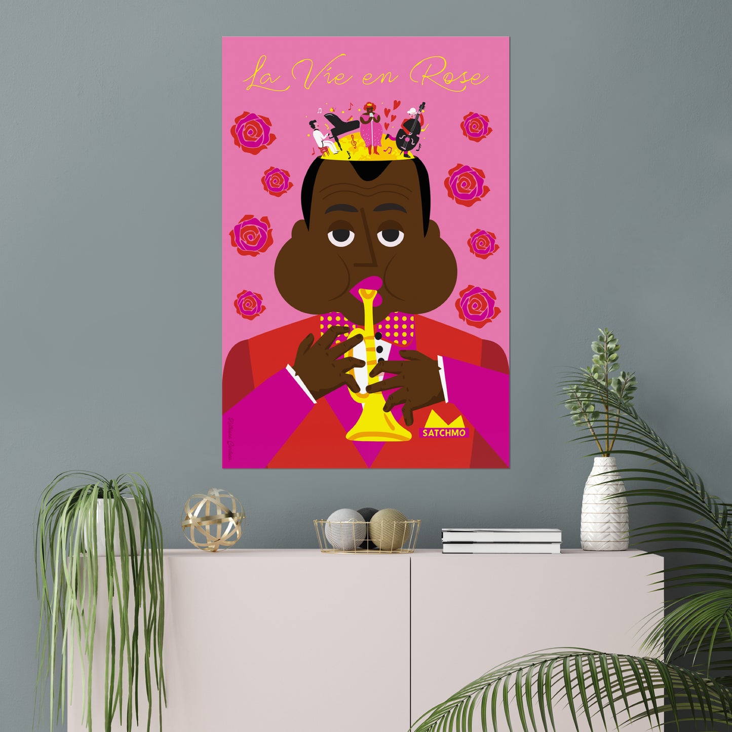 Impresión Giclée Fine Art - Louis Armstrong... Shatmo, La Vie en Rose